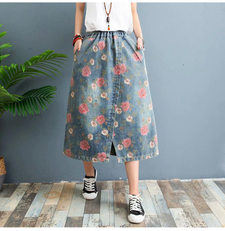 K.W. 現貨開朗少女韓國剪裁牛仔裙(共1色) 推薦