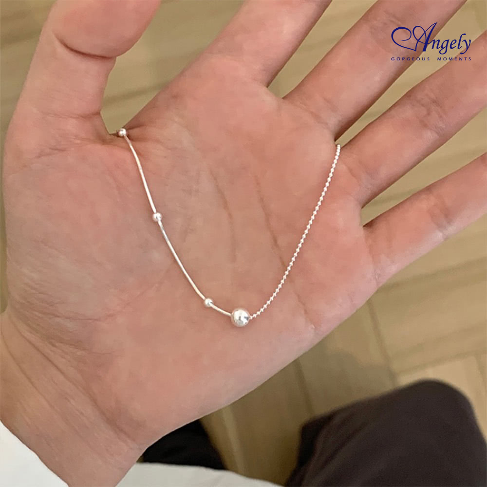 Angely 時尚簡約百搭純銀項鍊品牌優惠