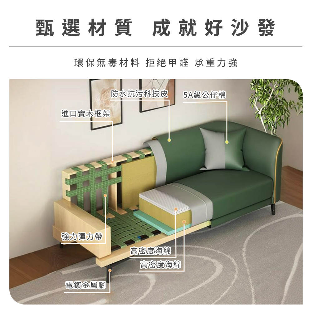 工具達人 小資族沙發 小房間沙發 簡約沙發 三人座沙發 會客