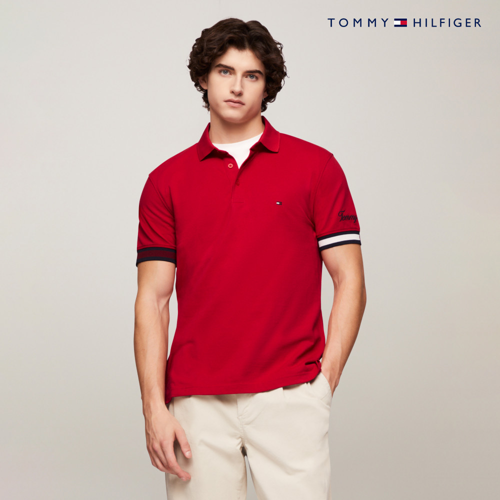 Tommy Hilfiger 官方旗艦館 旗幟袖口修身 Po