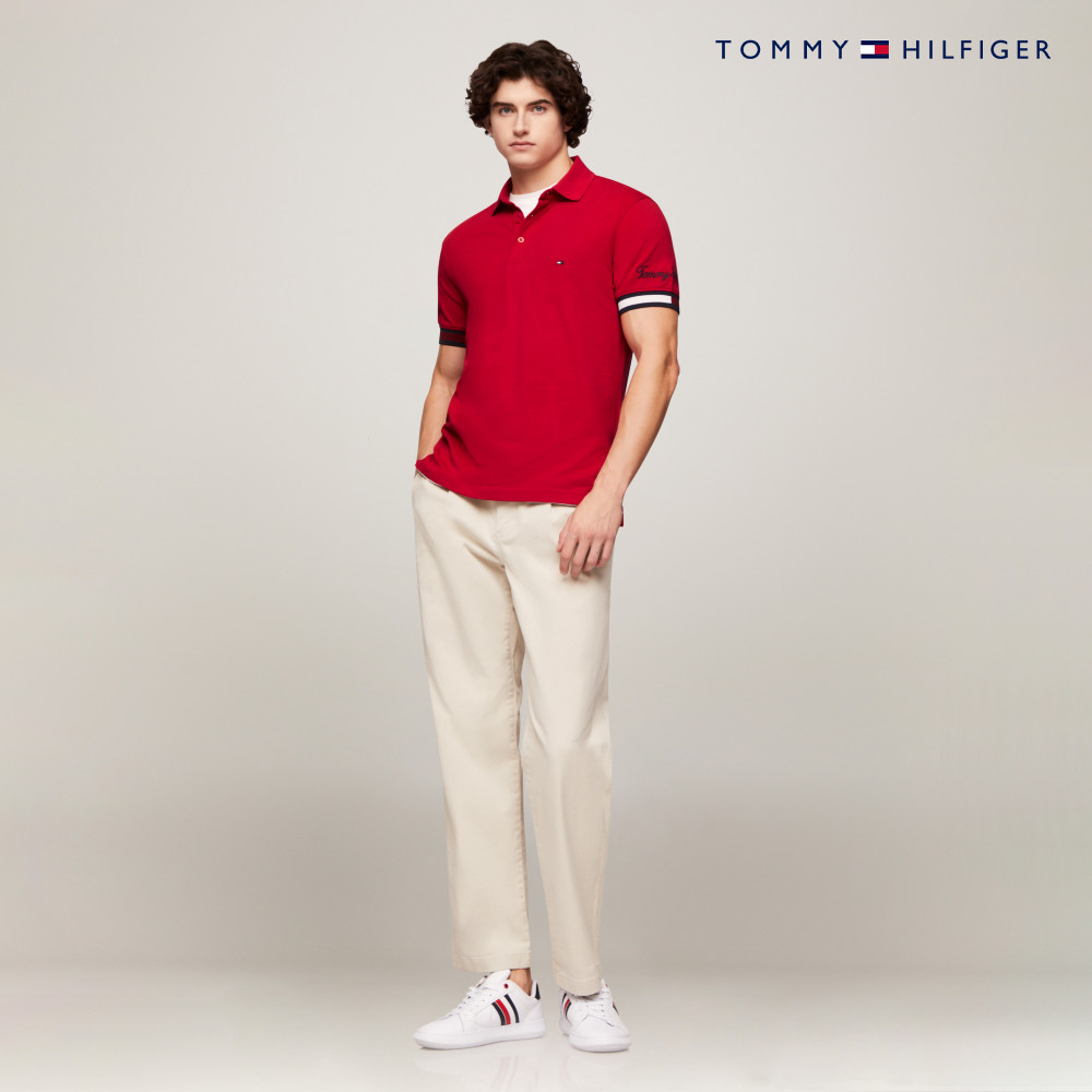 Tommy Hilfiger 官方旗艦館 旗幟袖口修身 Po