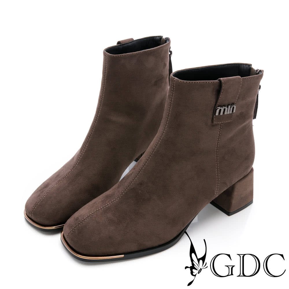 GDC 麂皮感名媛風格氣質短靴-摩卡棕(428694-14) GDC 麂皮感名媛風格氣質短靴-摩卡棕(428694-14)