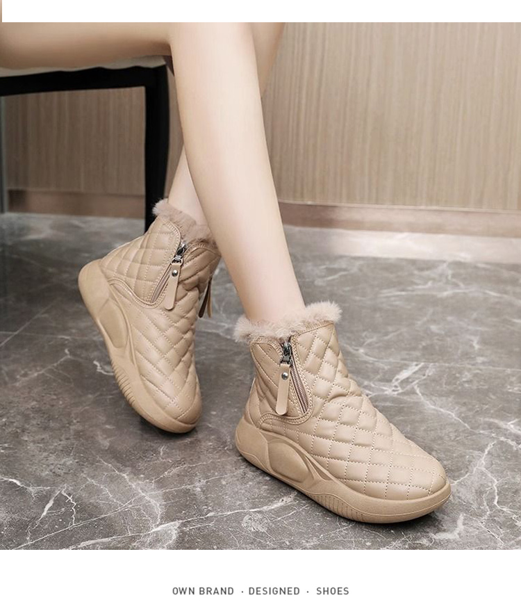 K.W. 現貨新款休閒搖滾保暖防水防滑雪靴(共1色 短靴 馬