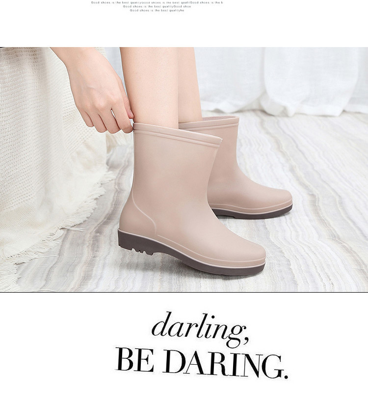 K.W. 現貨38碼英倫主張霧面短筒雨靴(共1色 防水 靴子