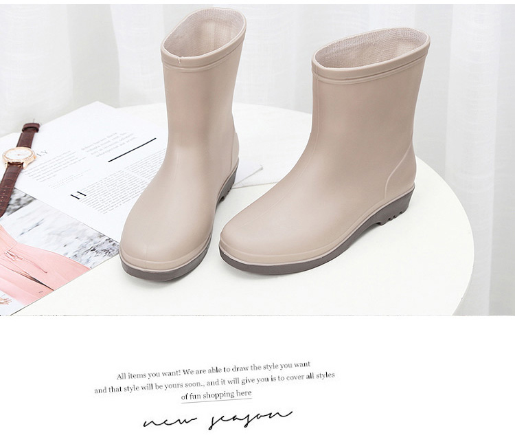 K.W. 現貨38碼英倫主張霧面短筒雨靴(共1色 防水 靴子