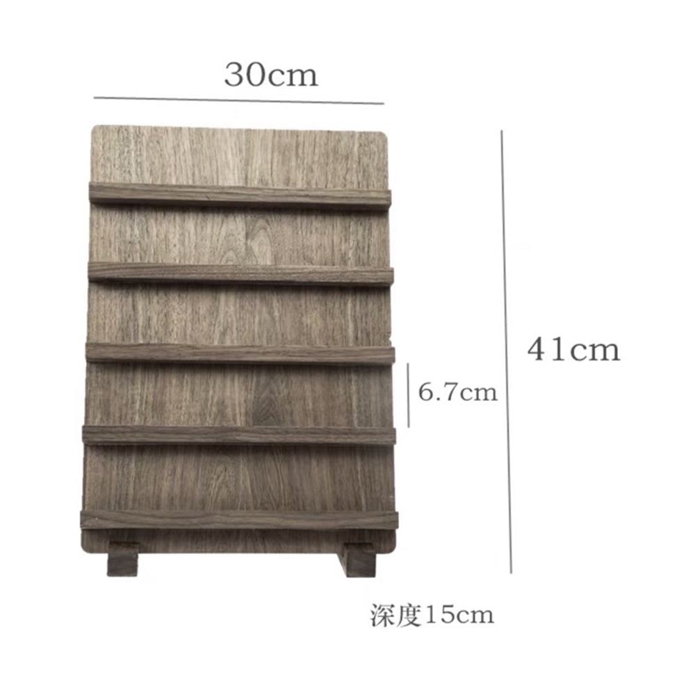 無名精選 木質耳環展示-胡桃色-二層(有修邊 台灣製造 網拍