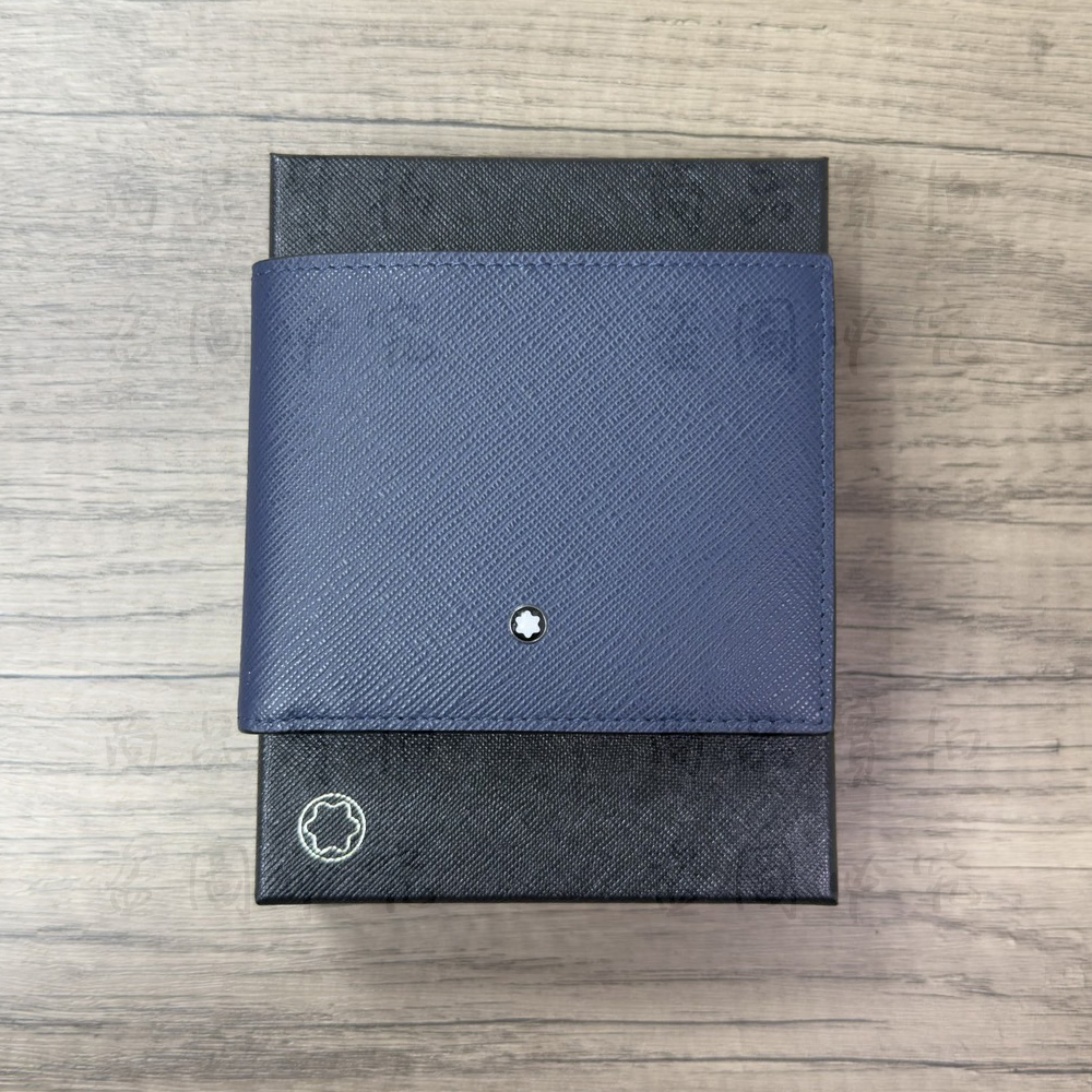 MONTBLANC 萬寶龍 匠心系列 皮夾 6 卡式 墨水藍