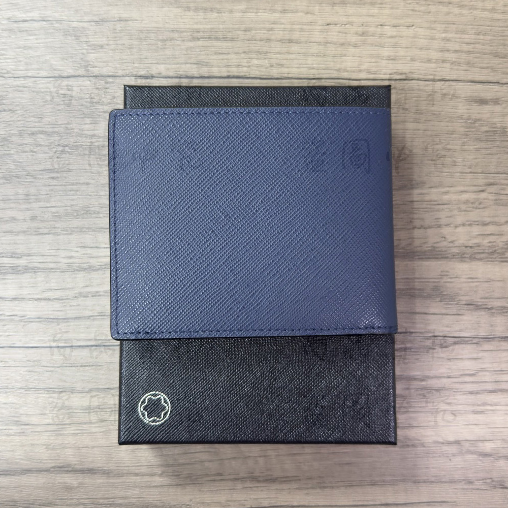 MONTBLANC 萬寶龍 匠心系列 皮夾 6 卡式 墨水藍