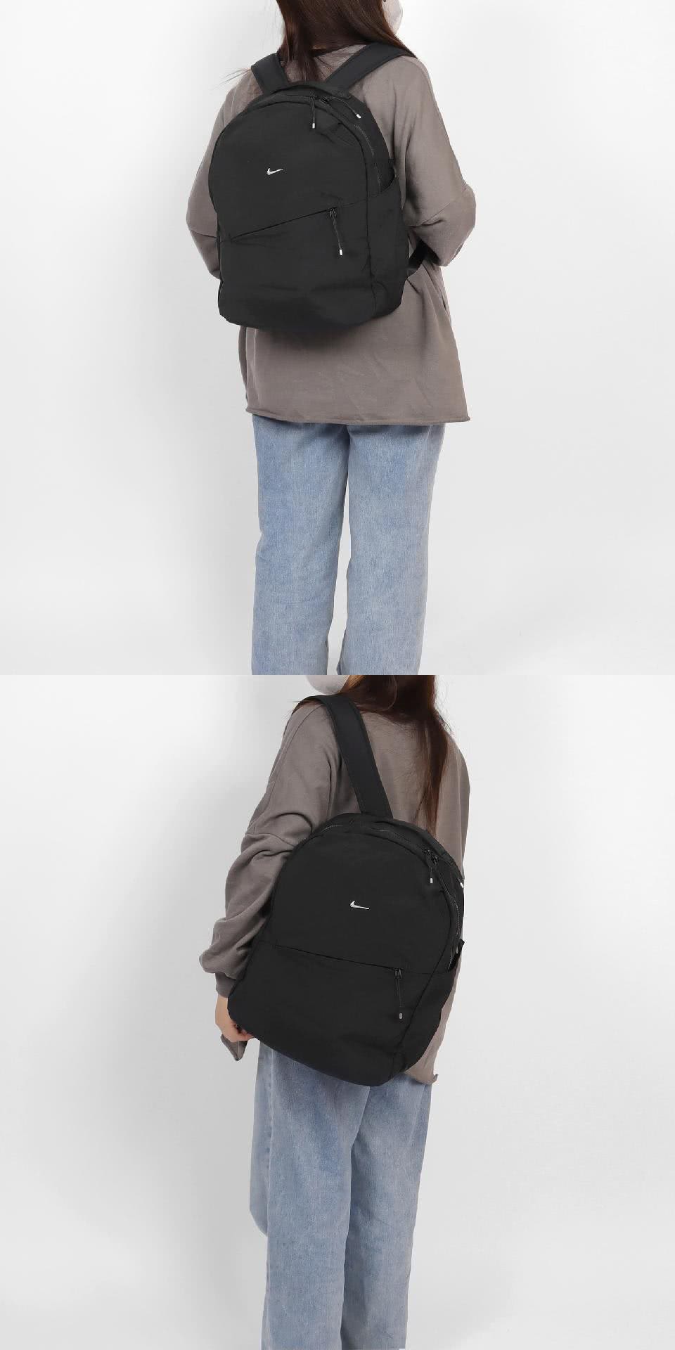 NIKE 耐吉 後背包 Aura 黑 襯墊背帶 小勾 運動包