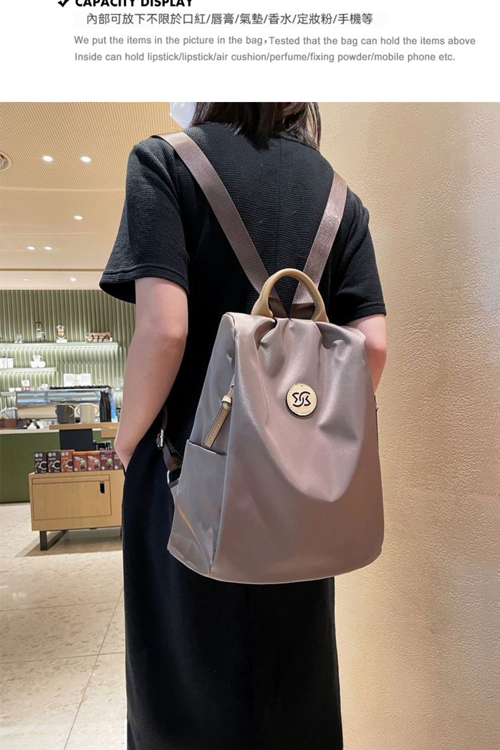 內部可放下不限於口紅唇膏氣墊香水定妝粉手機等 
