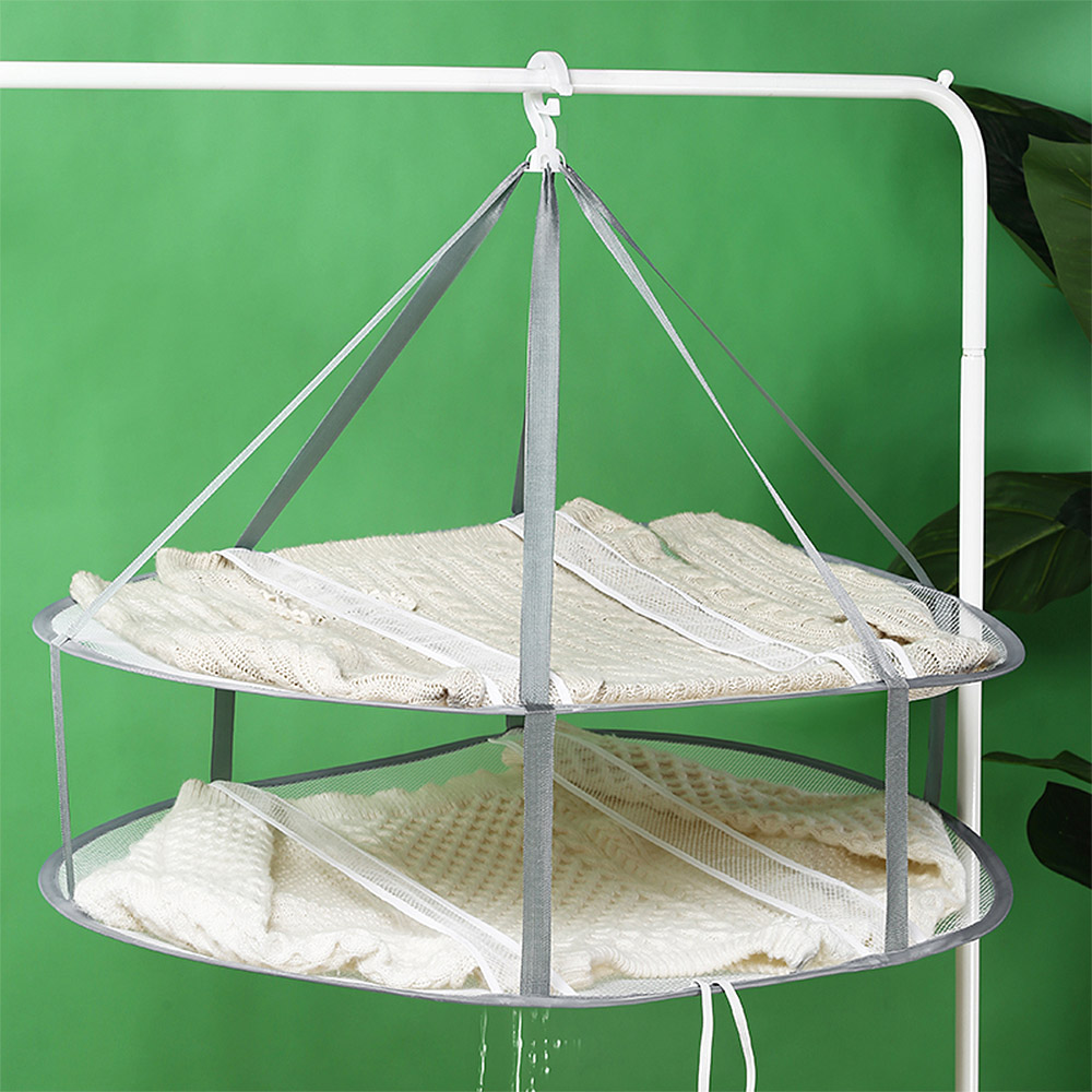 E.City 可折疊透氣防變形雙層曬衣平網(2入)折扣推薦