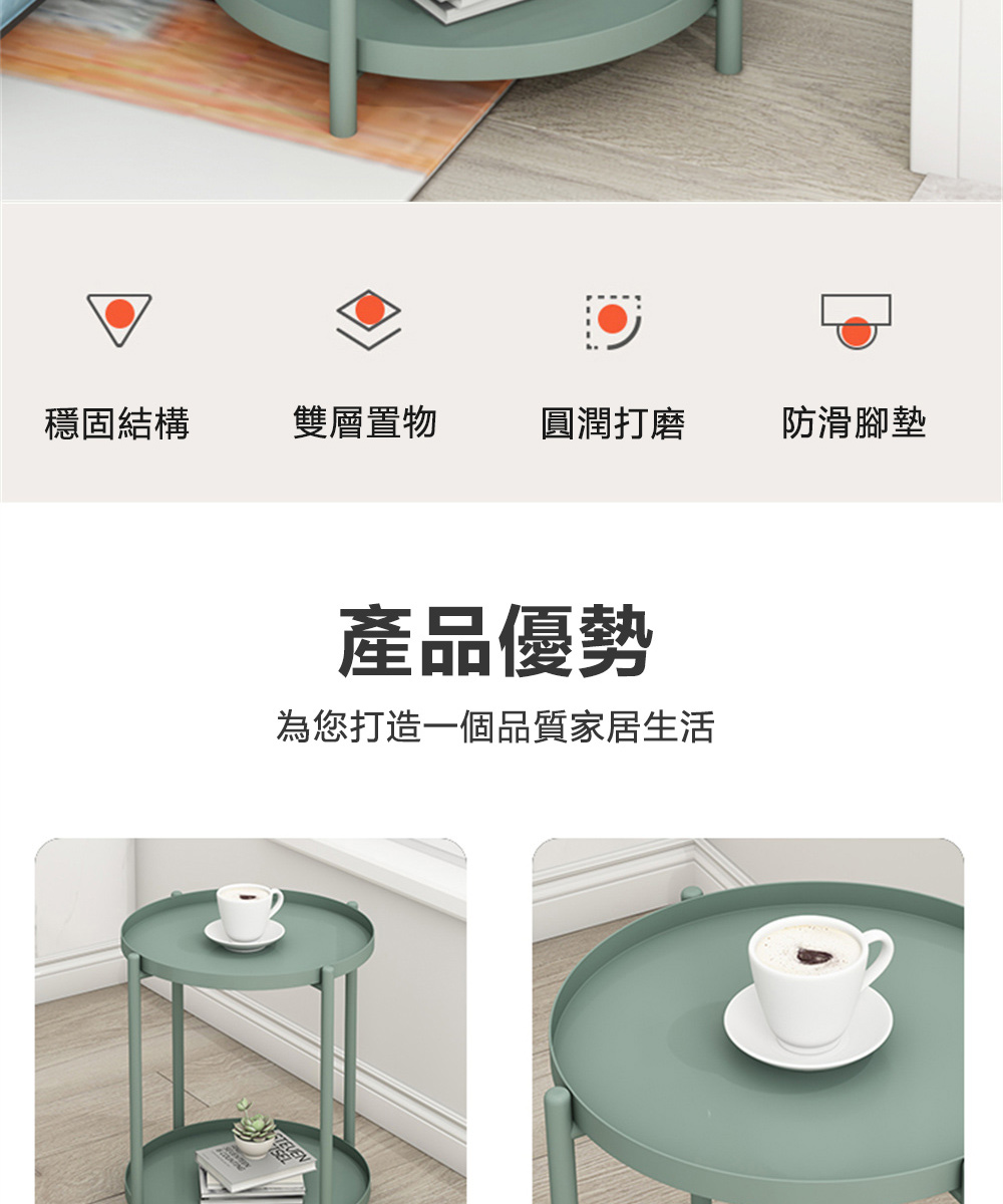 超微米 北歐小茶幾 簡約現代角幾 迷妳置物桌 臥室床頭桌子 