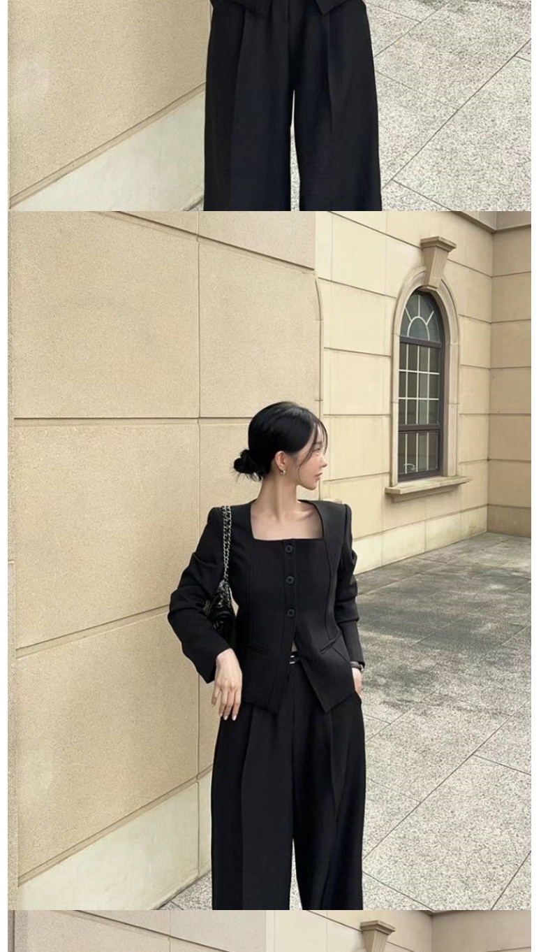 創翊韓都 正韓外套 方領切線西裝外套YAB1014-創翊韓都 創翊韓都 正韓外套 方領切線西裝外套YAB1014-創翊韓都