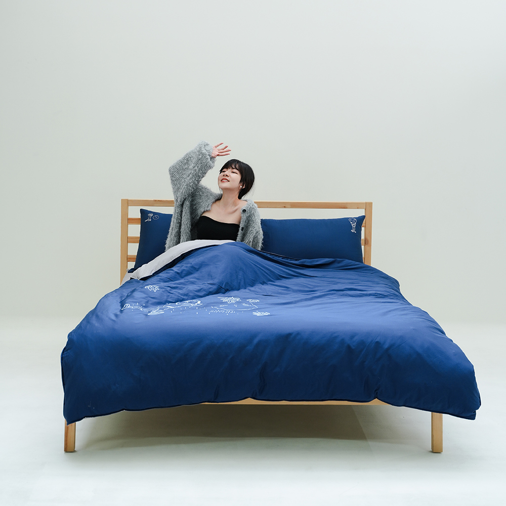 KIDULT 繪見幾米 月亮忘記了 嚮往天空 刺繡 兩用被床