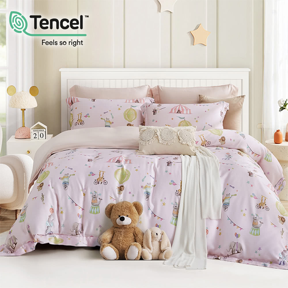 貝兒居家寢飾生活館 60支100%天絲七件式兩用被床罩組 裸