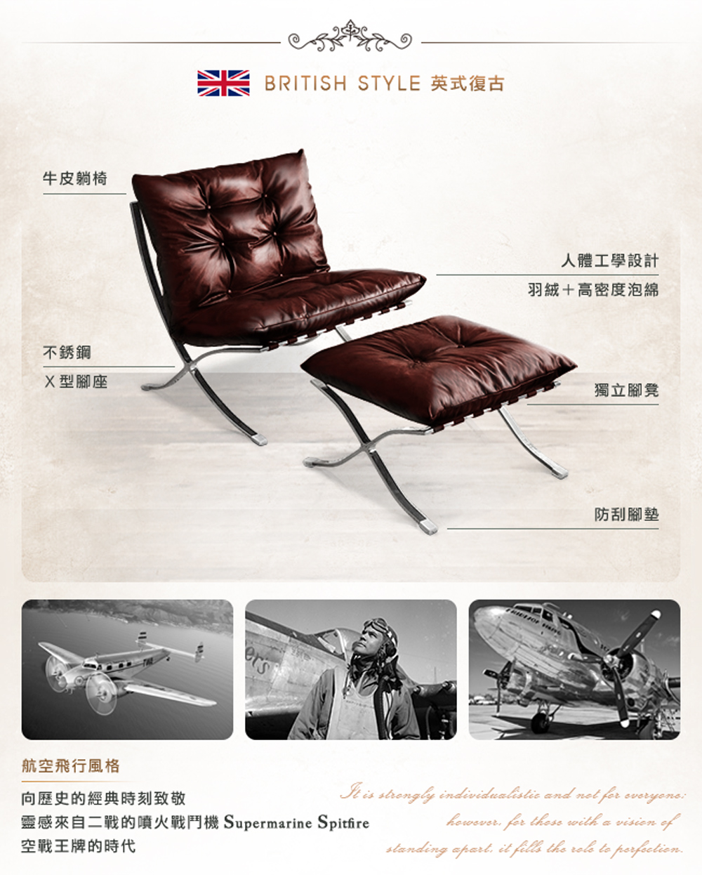 靈感來自二戰的噴火戰鬥機 Supermarine Spitfire