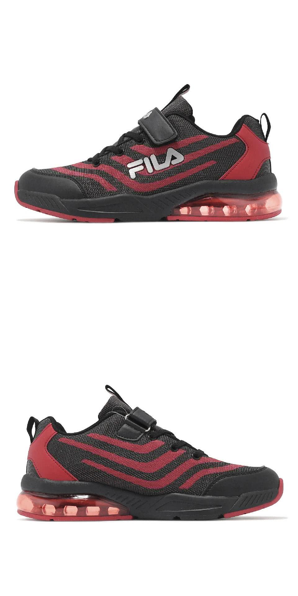 FILA 慢跑鞋 J403Z 大童 中童 黑 紅 魔鬼氈 小