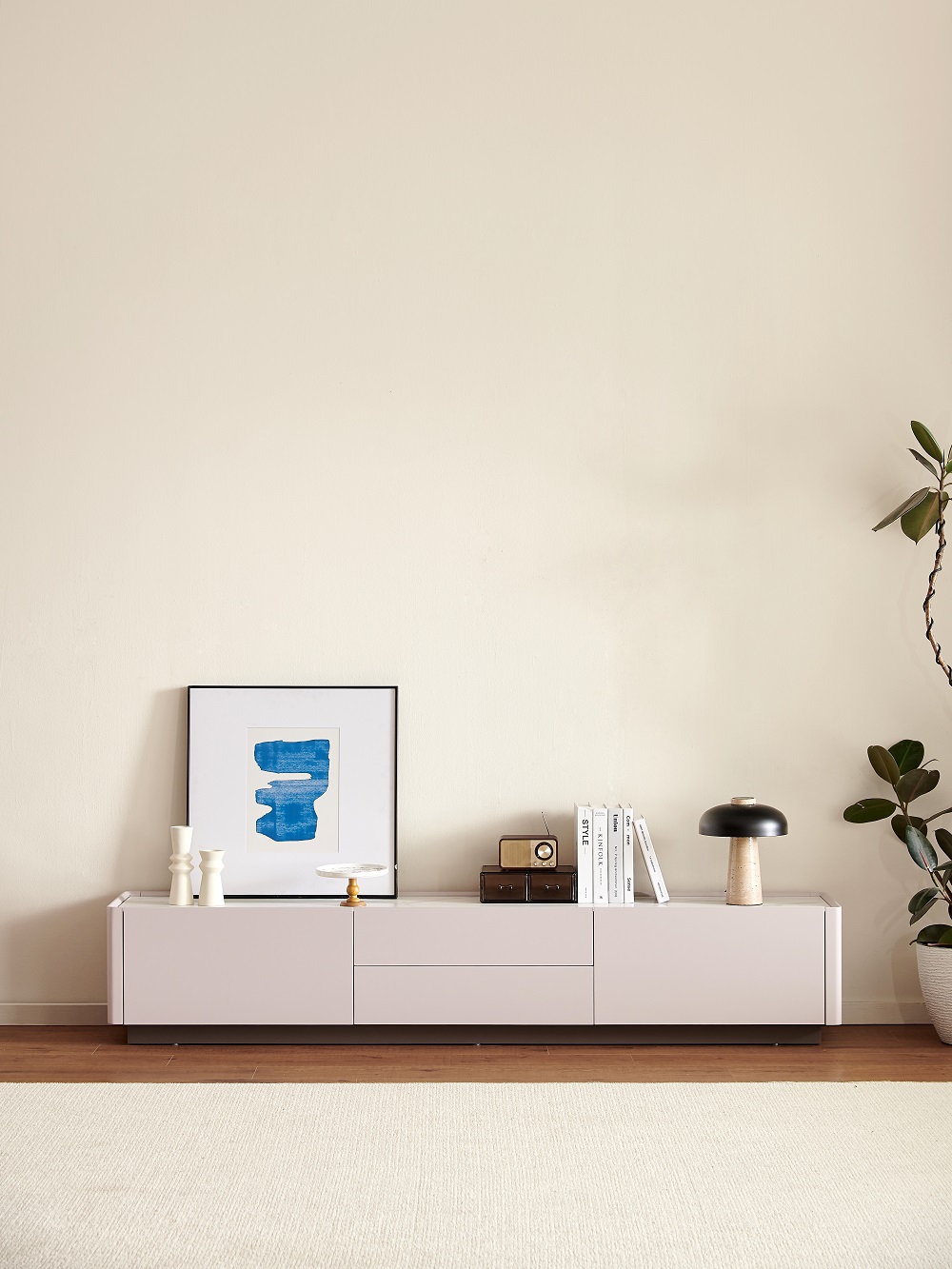 MUNA 家居 140型6.6尺岩板電視櫃/抽屜緩衝滑軌(長