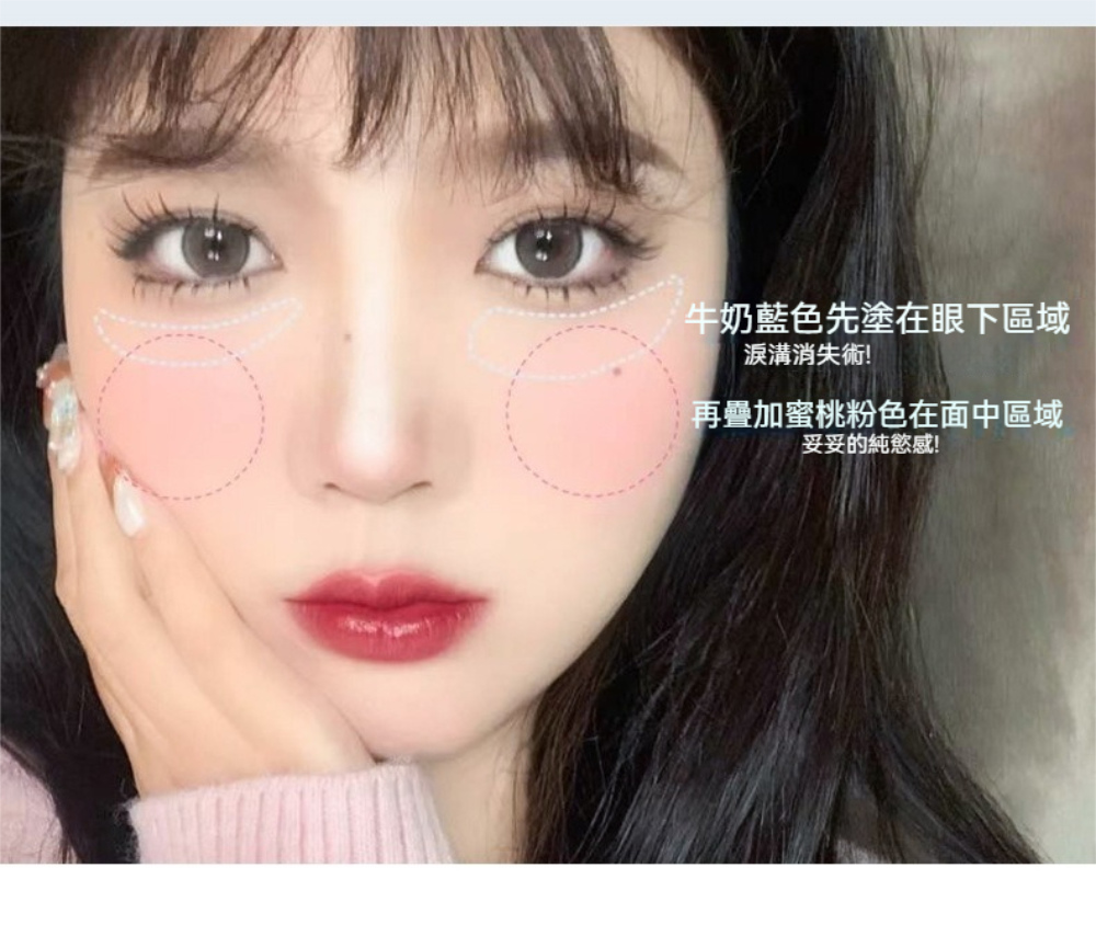 XIXI 小巧便攜自然柔霧裸妝單色提亮腮紅(3入)優惠推薦