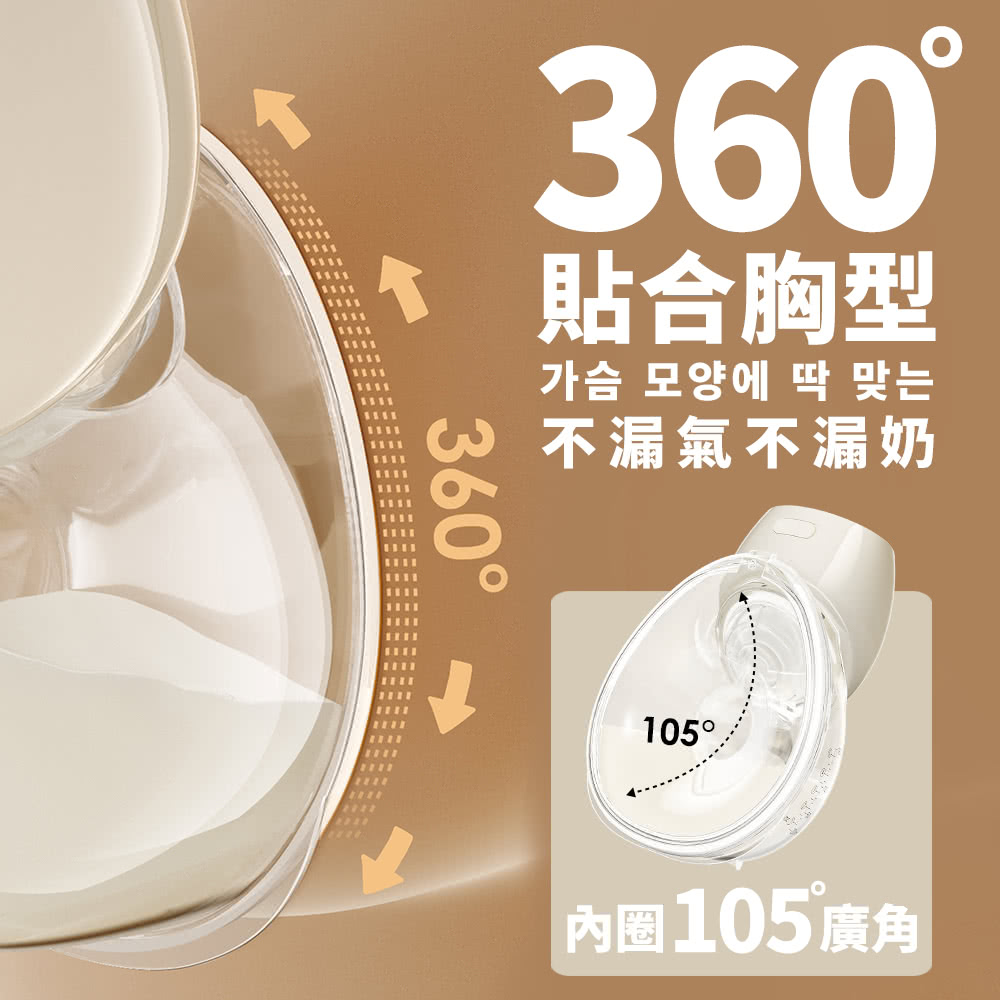 貼合胸型 不漏氣不漏奶 內圈105 廣角 