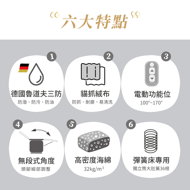 MUNICHI 沐尼黑 貓抓布 單人奢華漫遊3D電動沙發 M