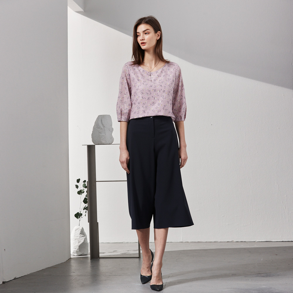 Master Max 後腰鬆緊彈性佳休閒八分褲裙(84230