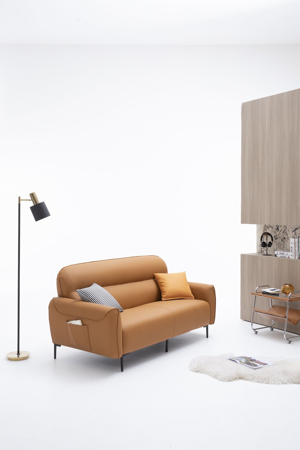 MUNA 家居 580-8型三人座貓抓皮沙發(沙發 皮沙發 