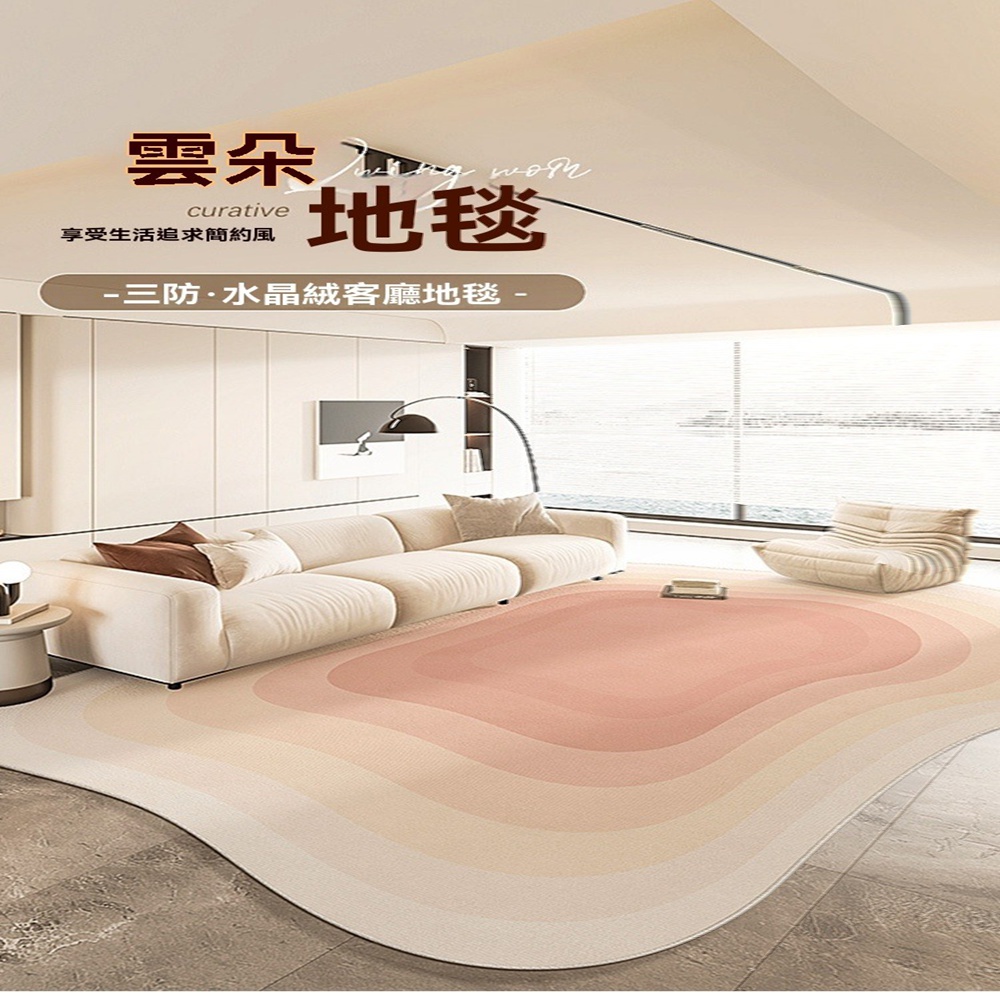 艾貝德盛雅專賣店 異形地毯 不規則極簡風地毯臥室地墊180c