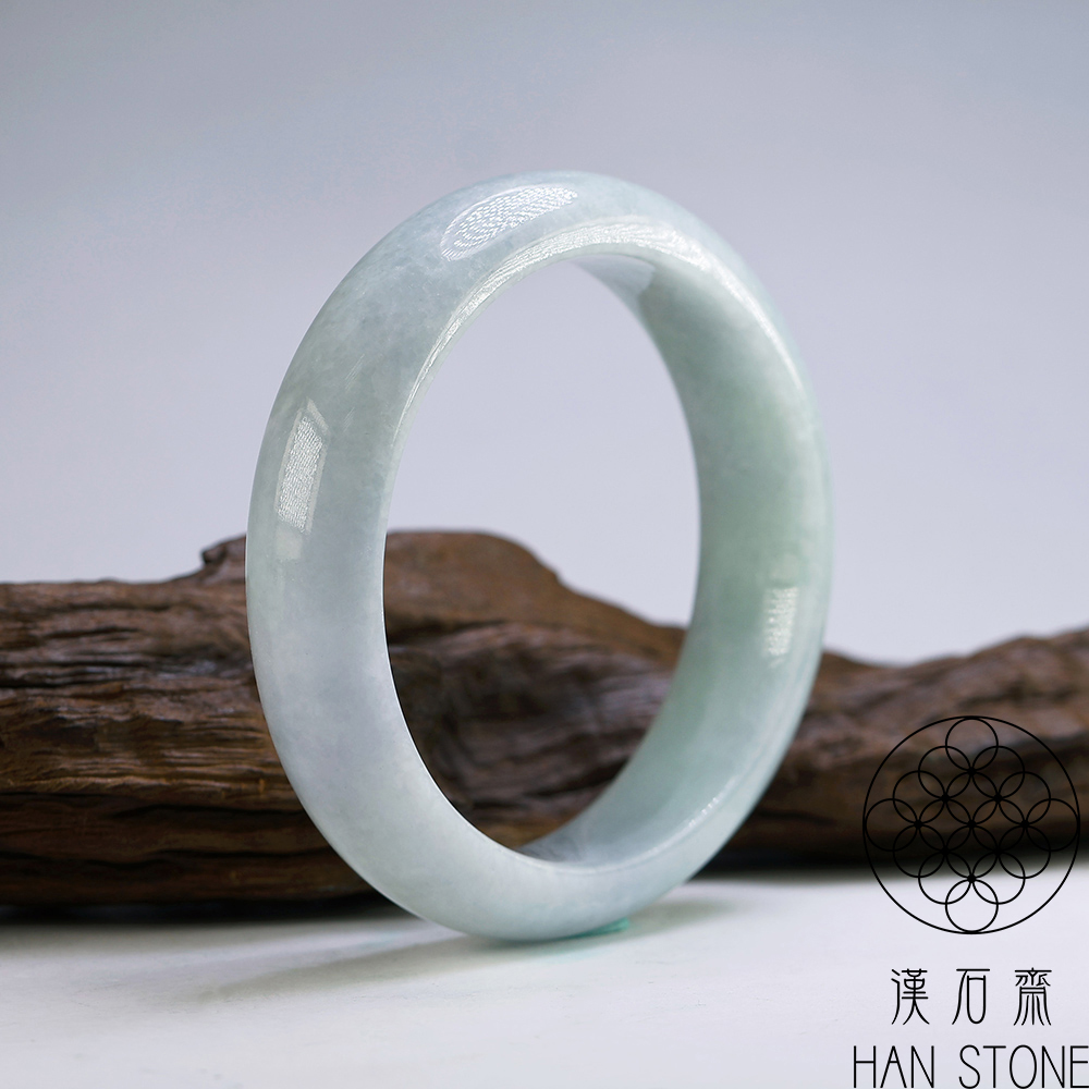 漢石齋 天然翡翠A貨 手鐲玉鐲 春帶彩種 福 利 品(手圍1