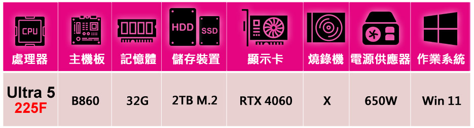 微星平台 U5十核RTX4060 Win11{聖鬥士W}電競