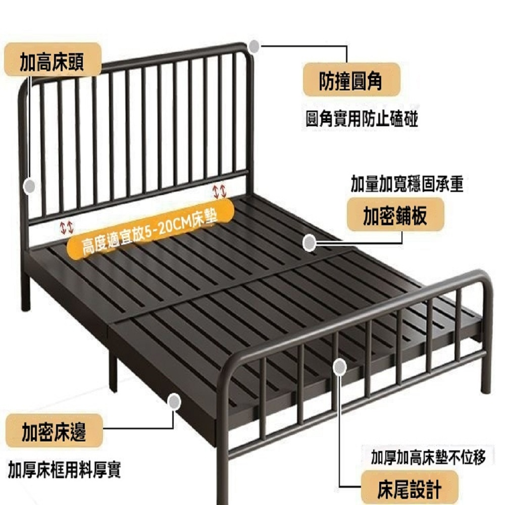 樂米 雙層鐵架折疊床1.8m(折疊床)優惠推薦