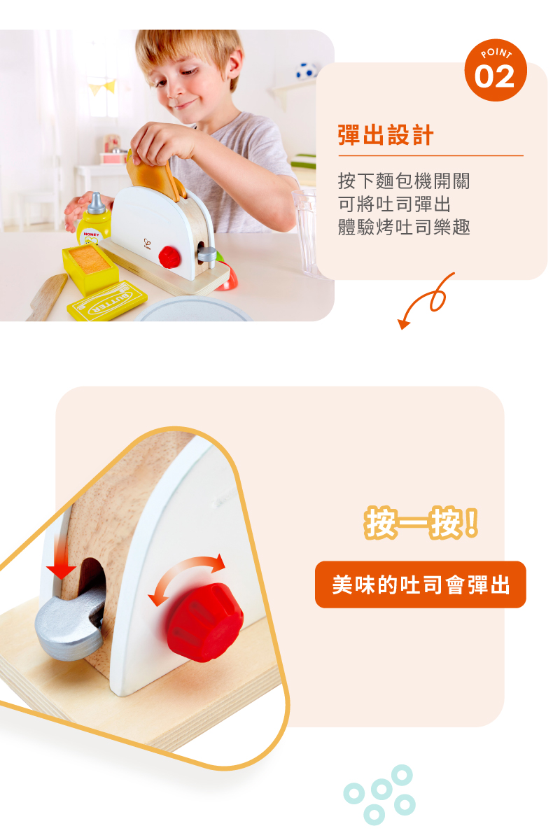 美味的吐司會彈出