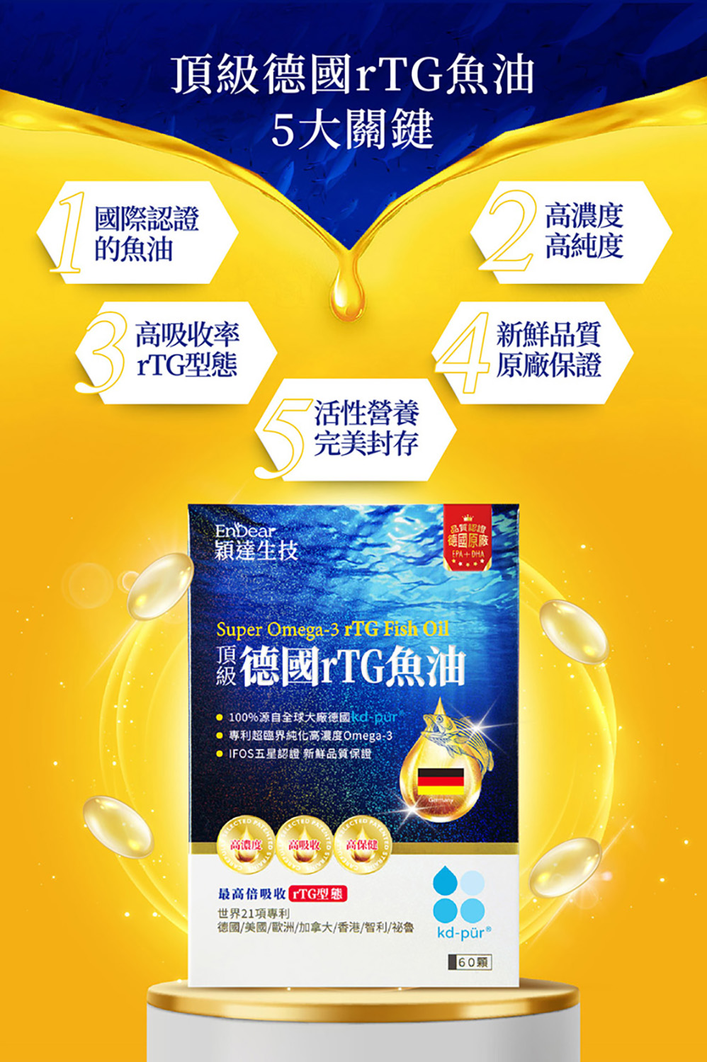 專利超臨界純化高濃度 Omega3