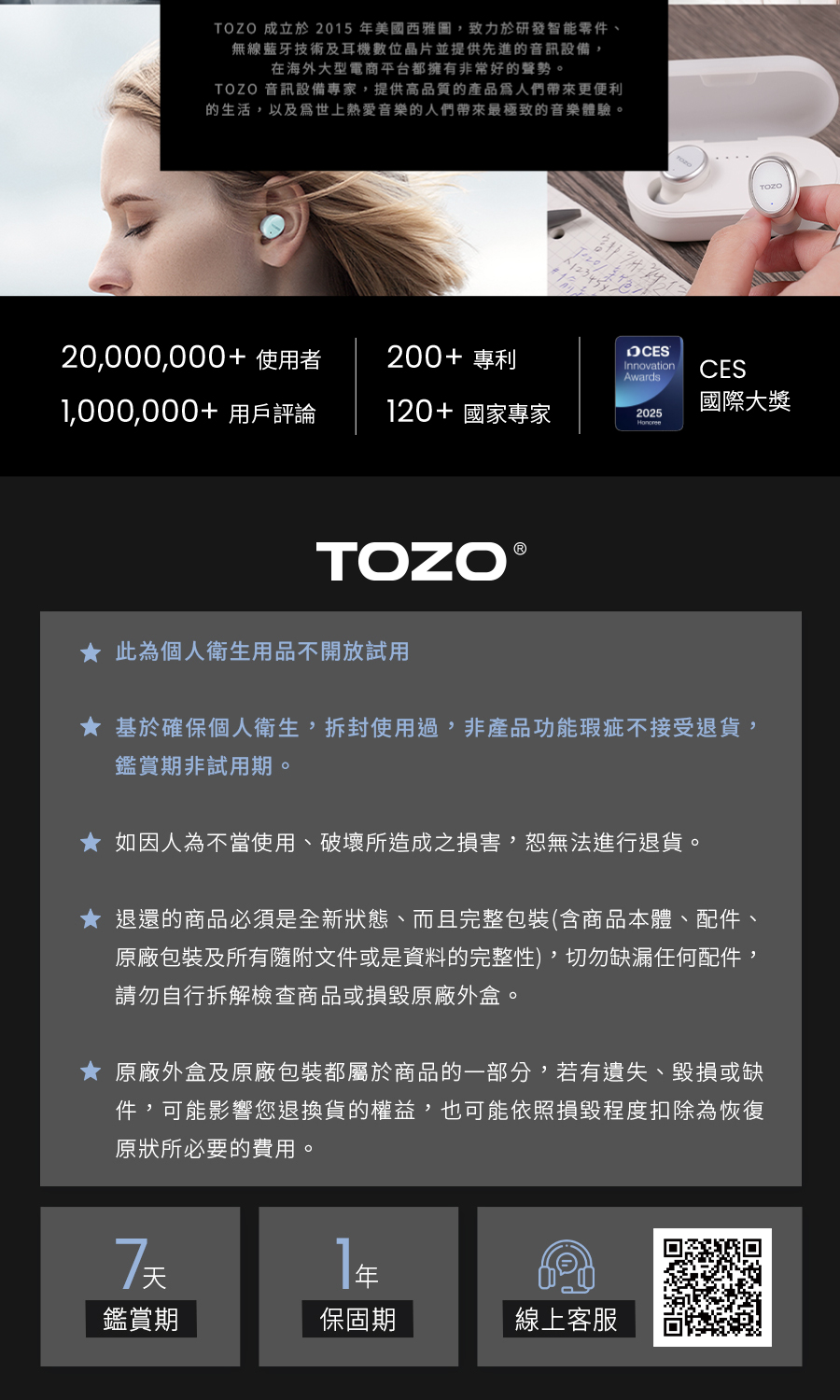 TOZO 成立於2015年美國西雅圖,致力於研發智能零件、
