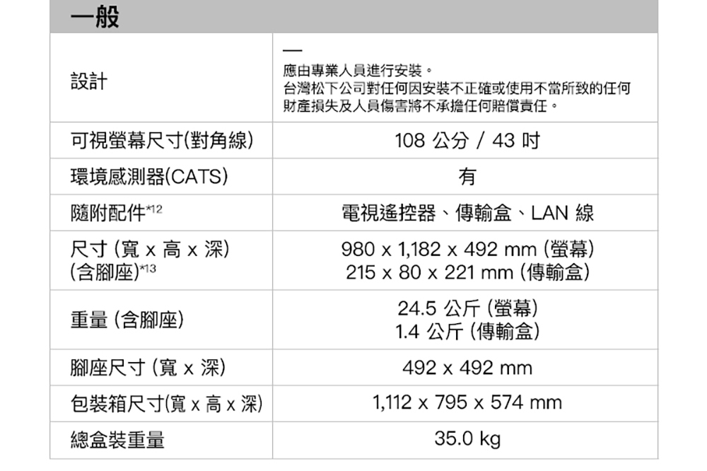 Panasonic國際牌 TH-43LF2NW - 詳情13