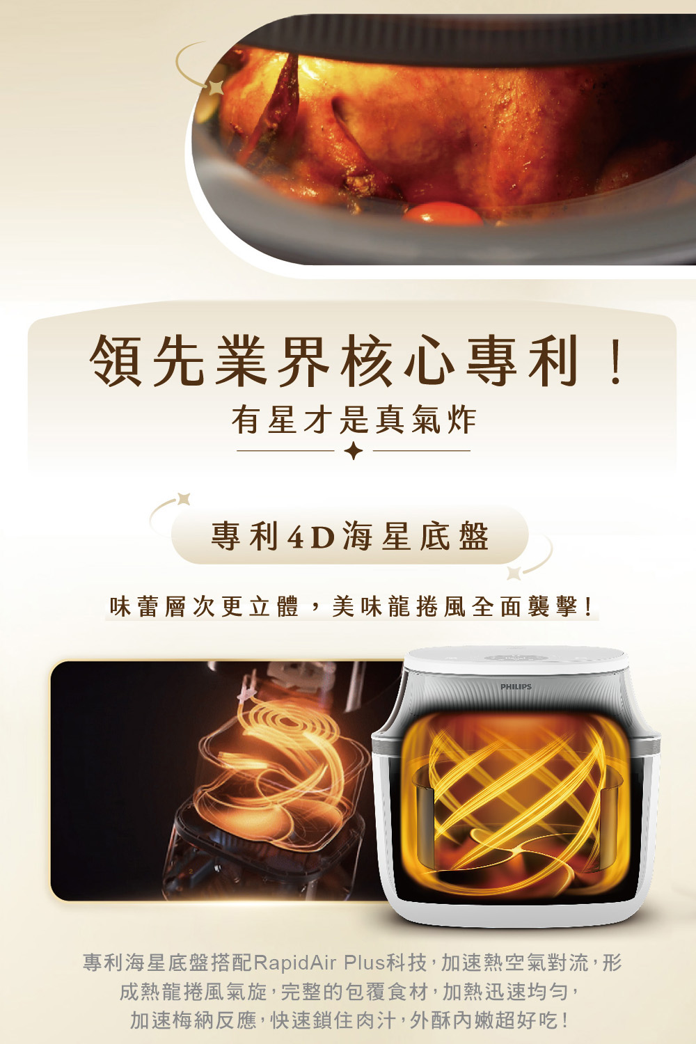 專利海星底盤搭配RapidAir Plus科技,加速熱空氣對流,形