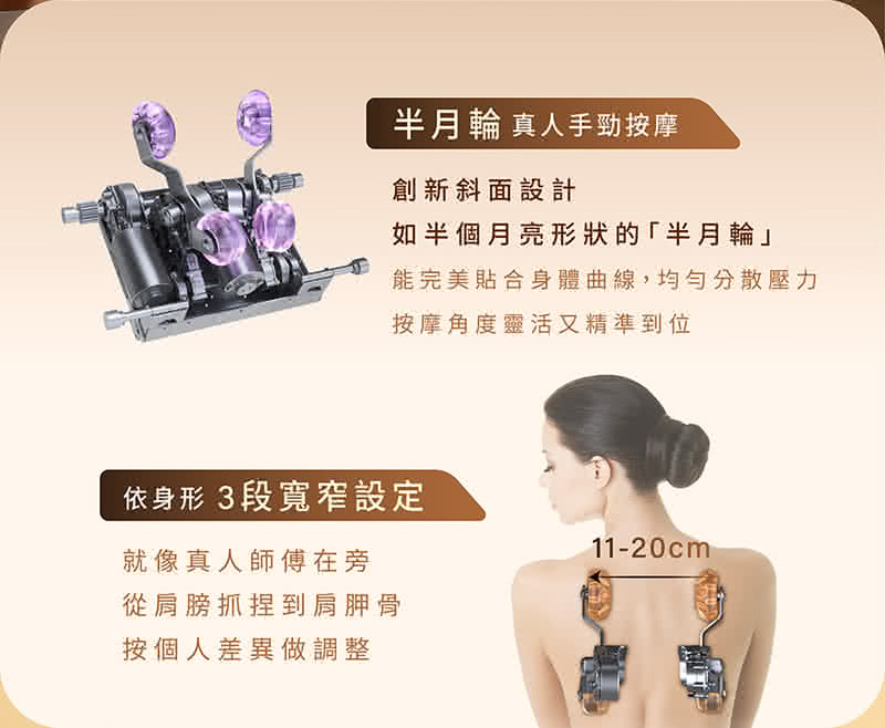 能完美貼合身體曲線,均勻分散壓力