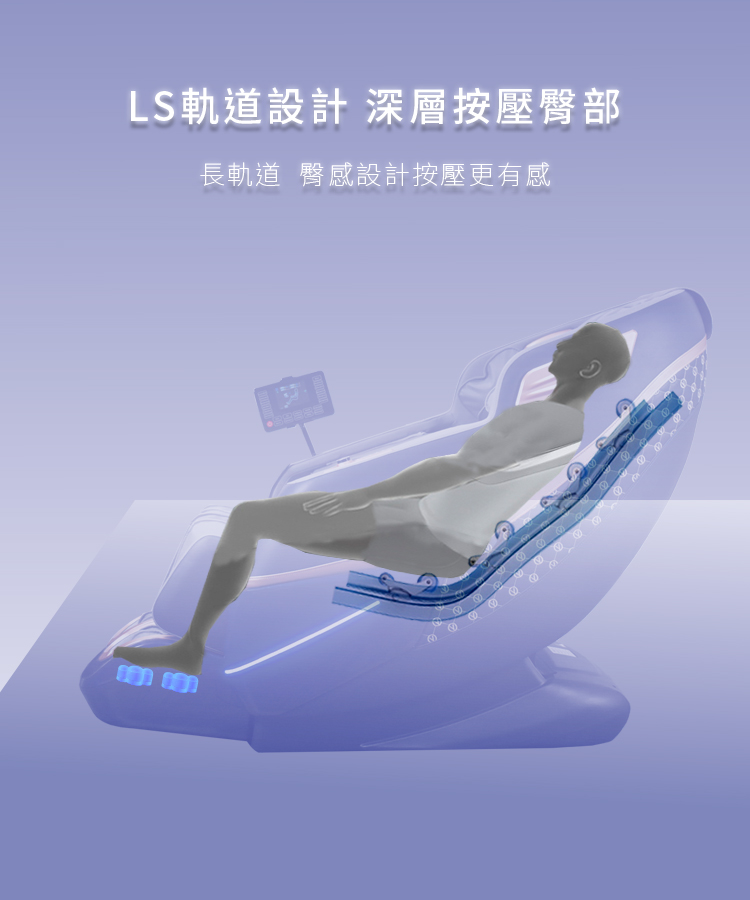 咖咖 LS軌道設計 深層按壓臀部 長軌道 臀感設計按壓更有感 