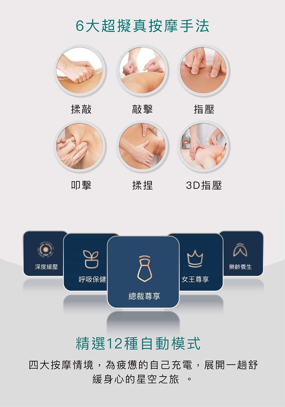 四大按摩情境,為疲憊的自己充電,展開一趟舒