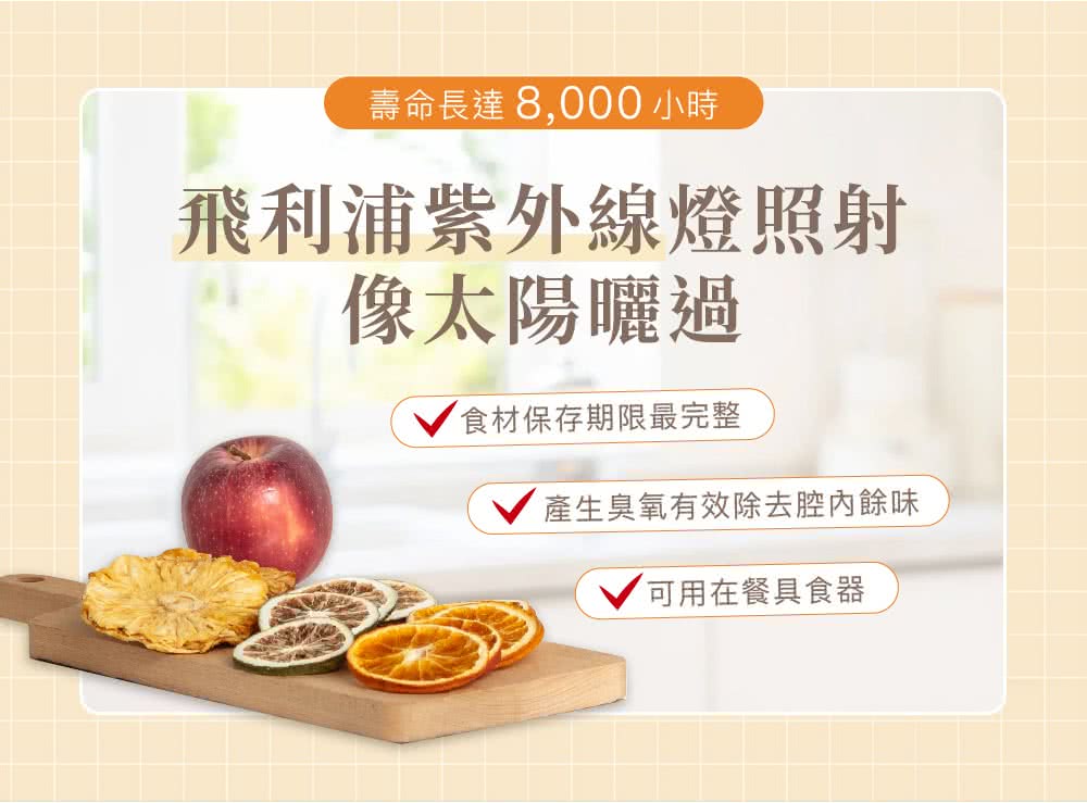 壽命長達 8,000 小時