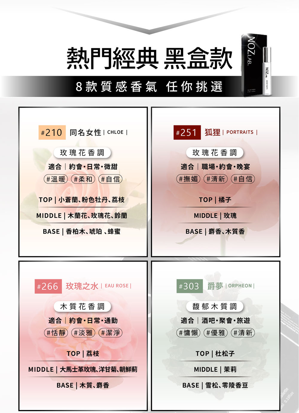 MIDDLE  大馬士革玫瑰、洋甘菊、朝鮮薊