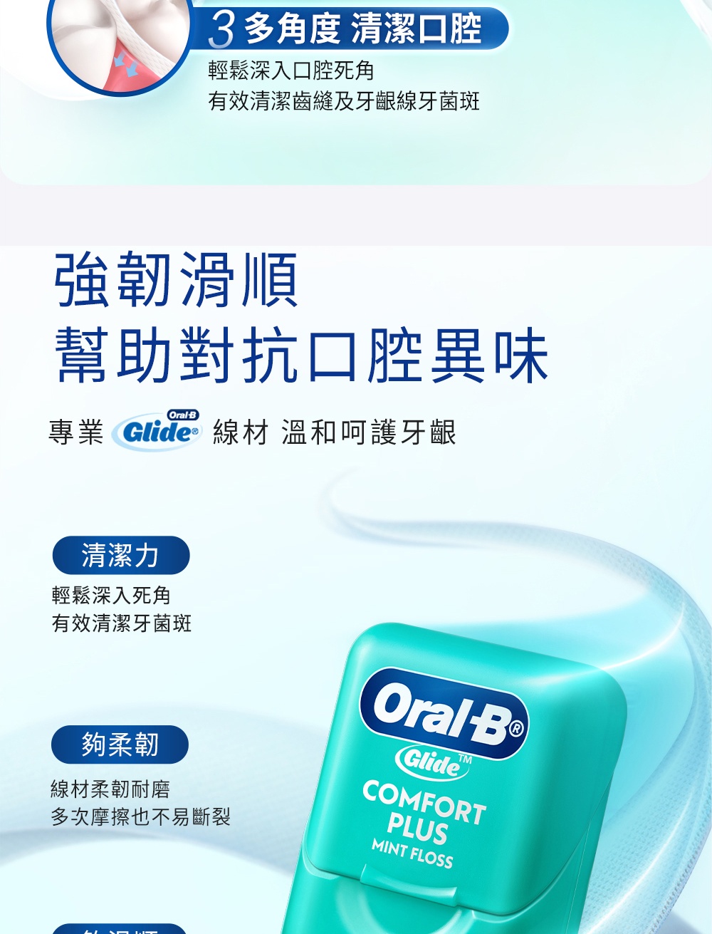 專業 Glide 線材 溫和呵護牙齦