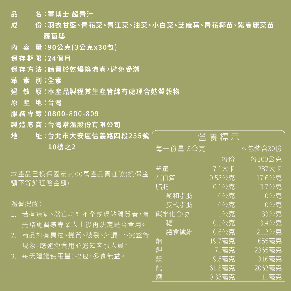 成 份羽衣甘藍、青花菜、青江菜、油菜、小白菜、芝麻葉、青花椰苗、紫高麗菜苗