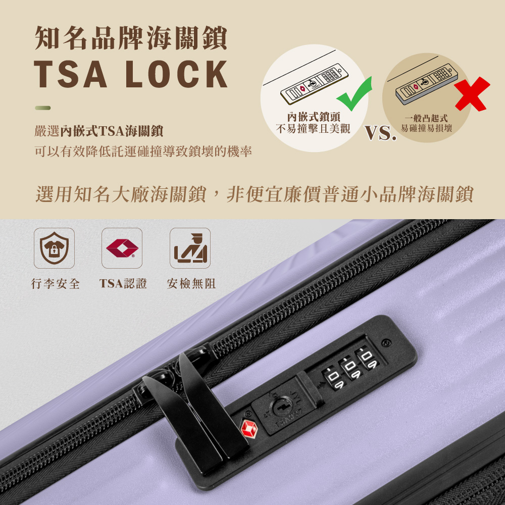 選用知名大廠海關鎖,非便宜廉價普通小品牌海關鎖