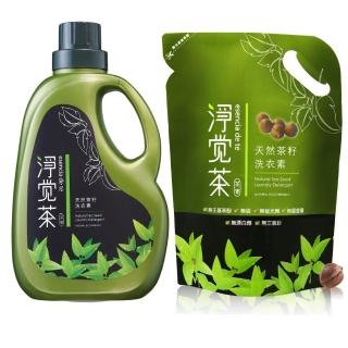 【淨覺茶】茶籽洗衣素2.3kg+補充包1.8kg(2.3kgx1+1.8kgx3)