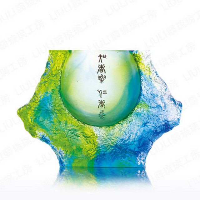 【琉璃工房 LIULI】山水常樂(花瓶/器皿)