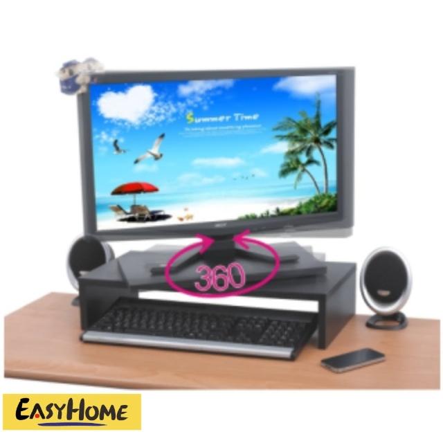 【EASY HOME】360度旋轉防潑水桌上置物架(兩色可選)