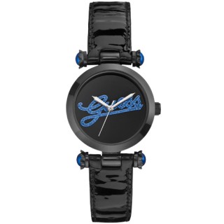 【GUESS】浮華摩登漆靚時尚腕錶(藍W0057L5)