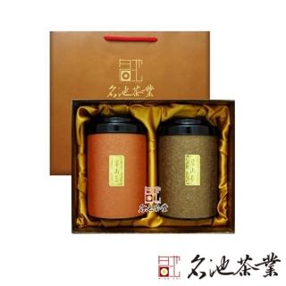 【名池茶業】紅烏龍&梨山手採高山茶葉禮盒．金碧輝煌款(300g)