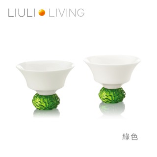 【琉璃工房LIULI LIVING】珍喜四季-夏修竹 竹對杯(適合收藏  搬家 生日 開業誌慶 節日送禮)